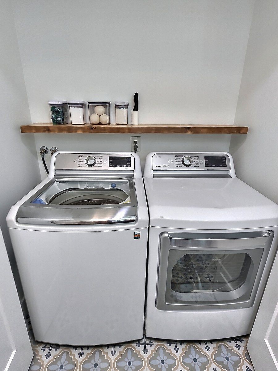 Laundry inside Hallway Bathroom