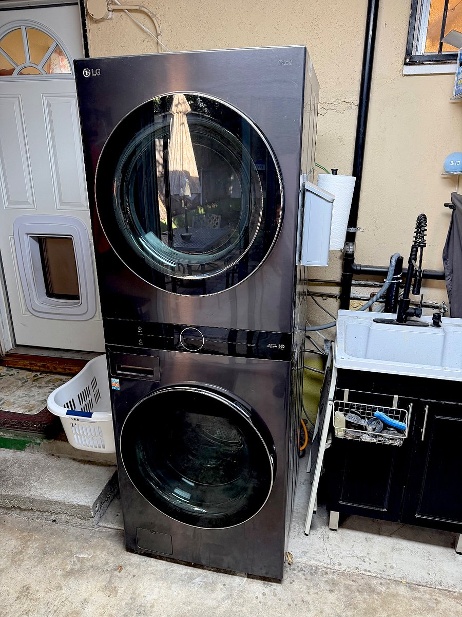 New LG high-capacity washer/dryer set perfect for nurses who need to do laundry quickly between shifts. Fast, efficient, and located conveniently on-site.