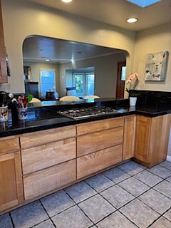 Kitchen view with sink 