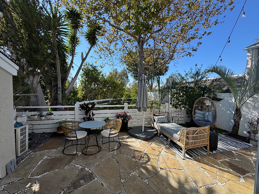 Private back patio