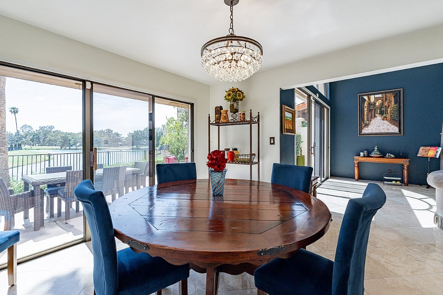 Dining room with lake view
