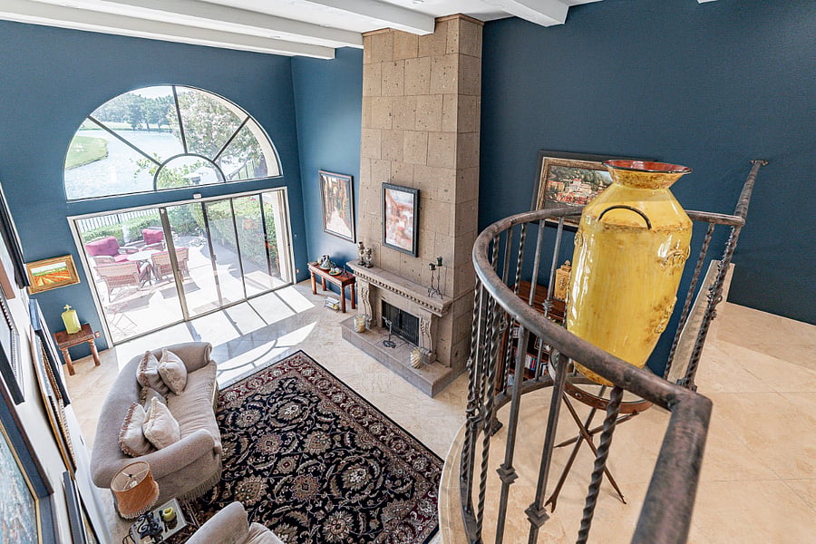 2nd story view of formal living room
