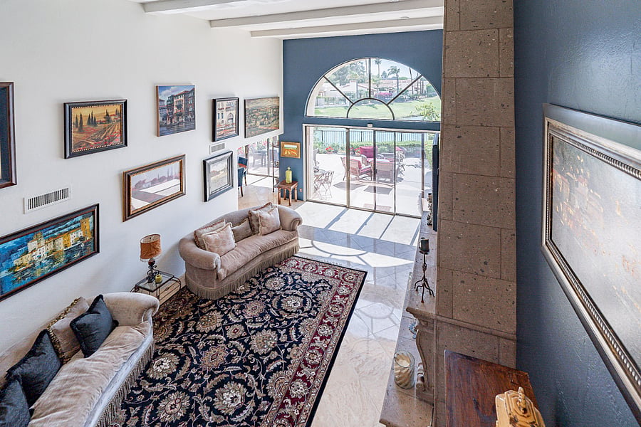 2nd story view of formal living room