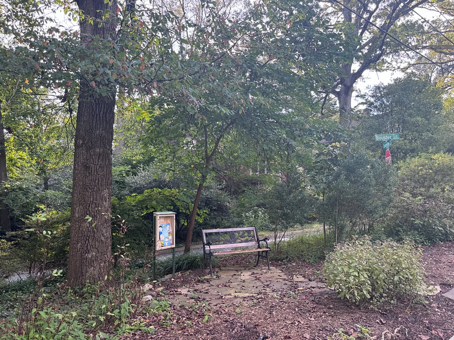 Little triangle park across the street