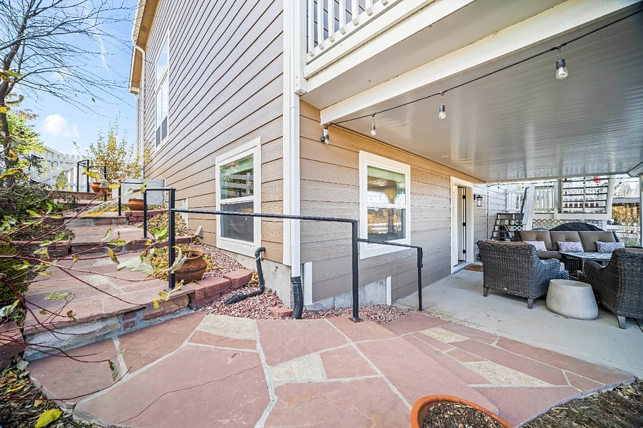 Private walkway leading to the covered patio and separate entrance for the suite.