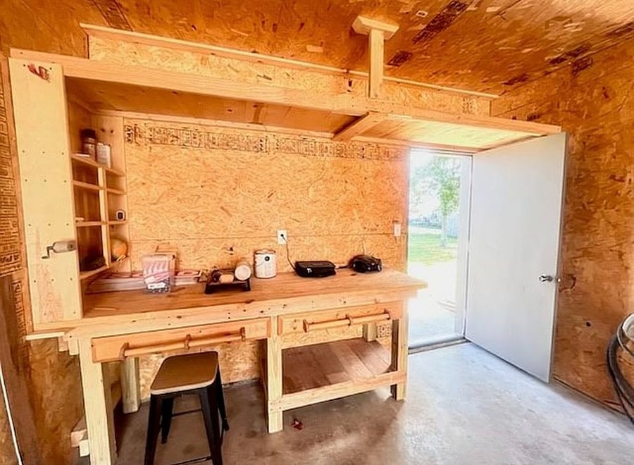 garage with storage space