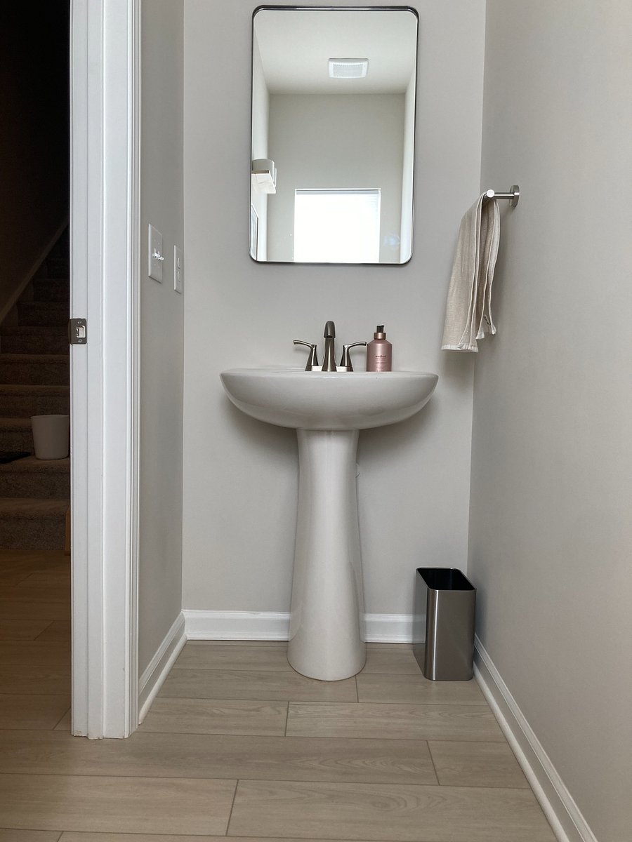 View from the half-bath toilet area.