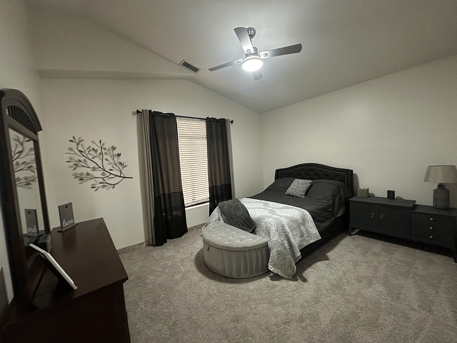 BEDROOM WITH QUEEN TEMPUR PEDIC ADJUSTABLE BED