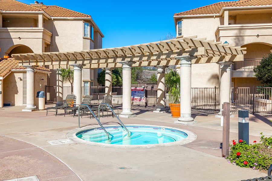Pool Area has gazebo 