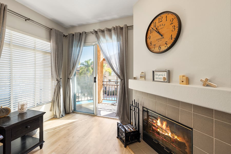 Cozy Fireplace with natural light