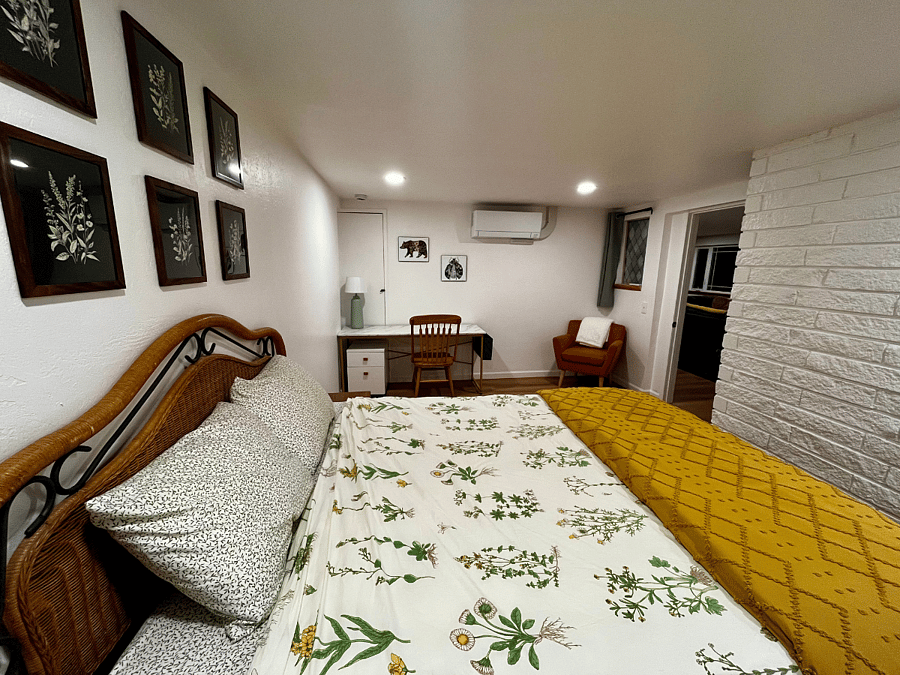 Queen Bedroom from far corner