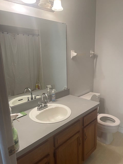 Private Bathroom Sink and Toilet