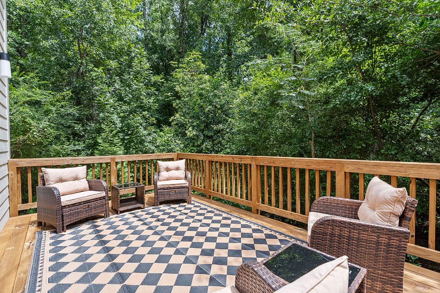 Private large deck.