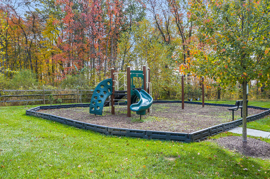 Kids playground in front of the town home