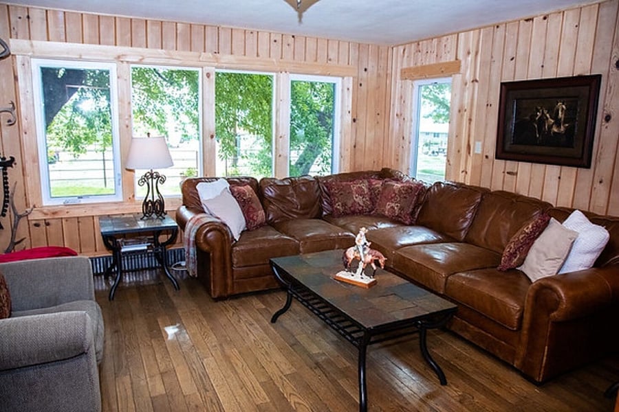 Living Room with Direct TV and Broadband Internet Service