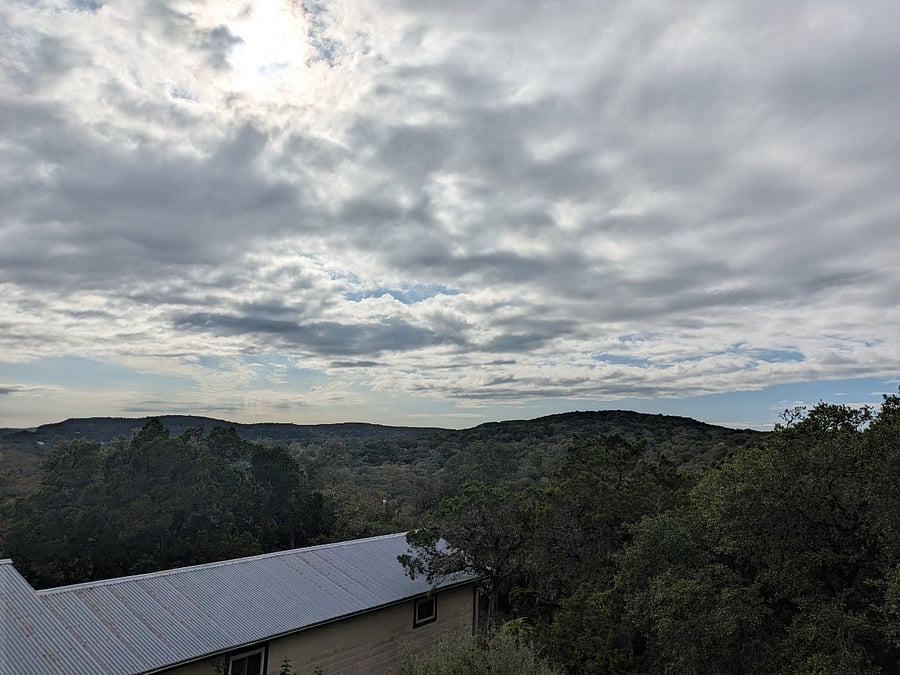 View from deck and kitchen