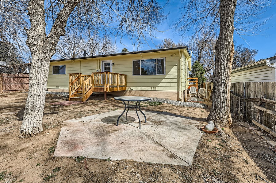 Patio area in back
