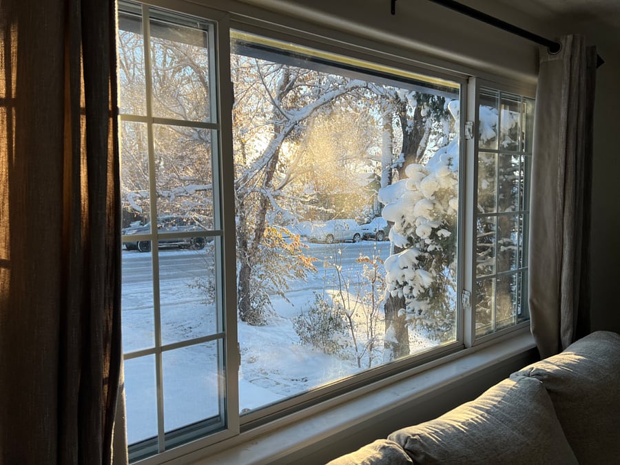 Living room winter views