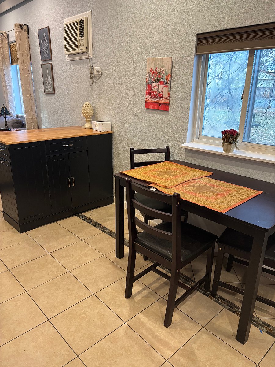 Dining table and kitchen bar