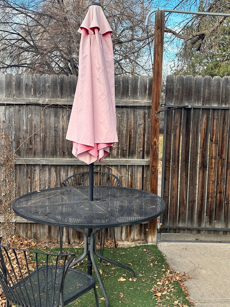 Private outdoor seating area.