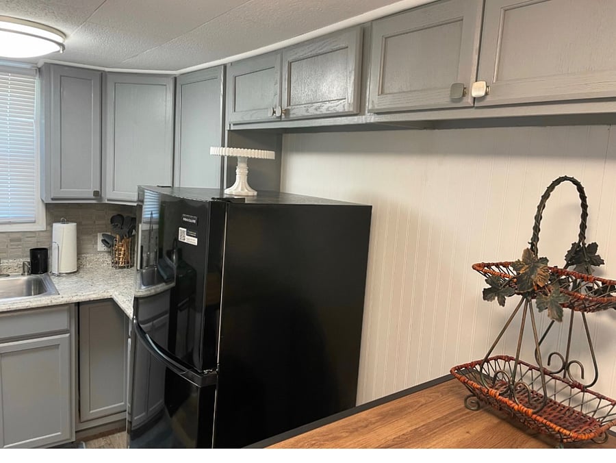 Full fridge and microwave