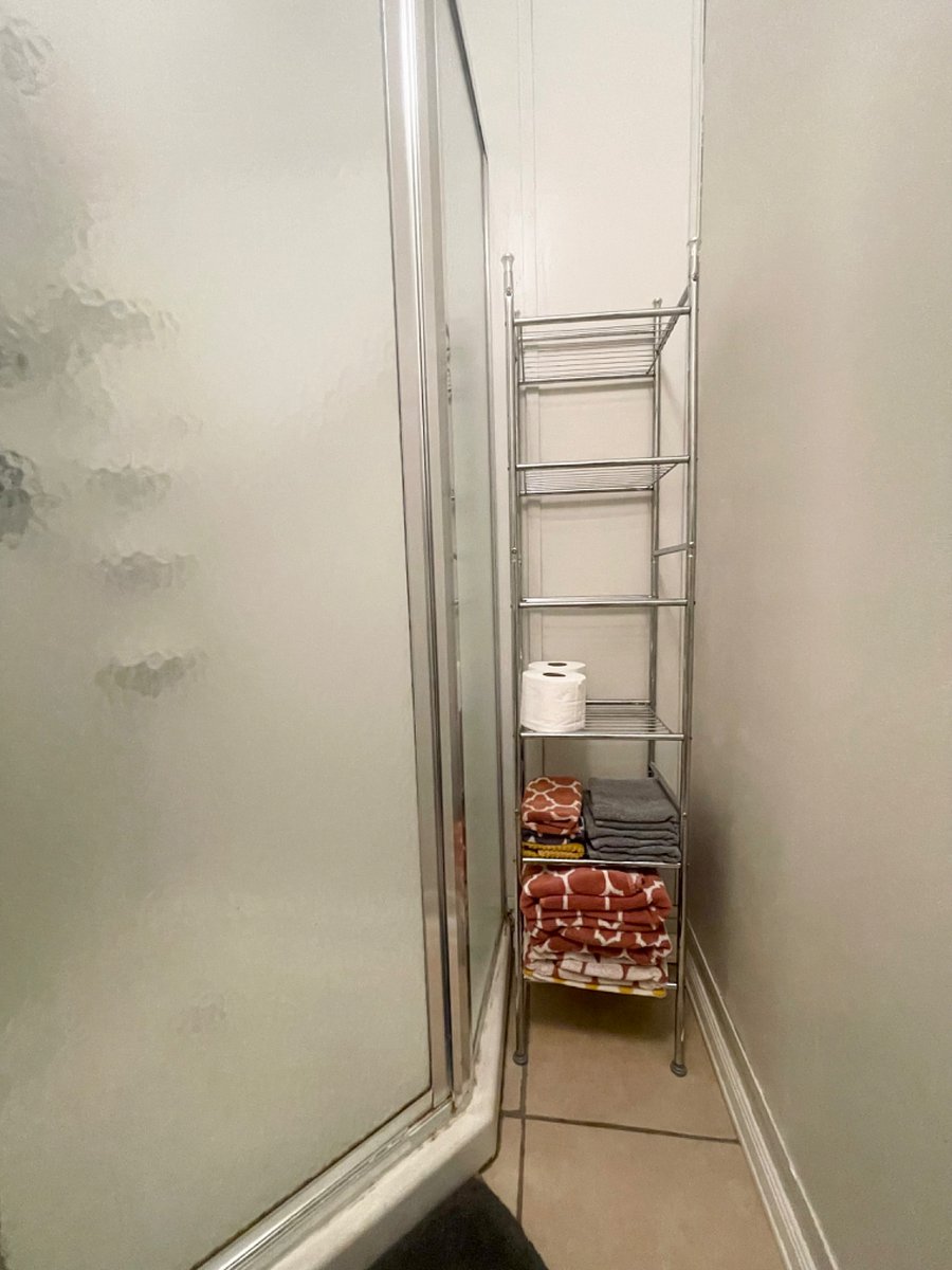 Two rolls of toilet paper to get you started, towels, face towels, and wash cloths to use during your stay. 