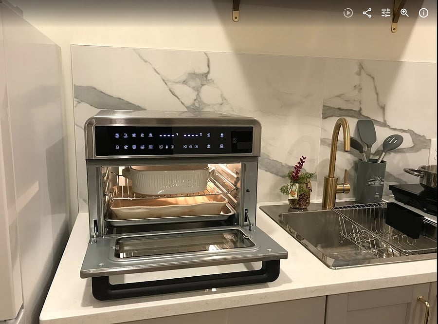 Bake multiple items using your regular full size pans!