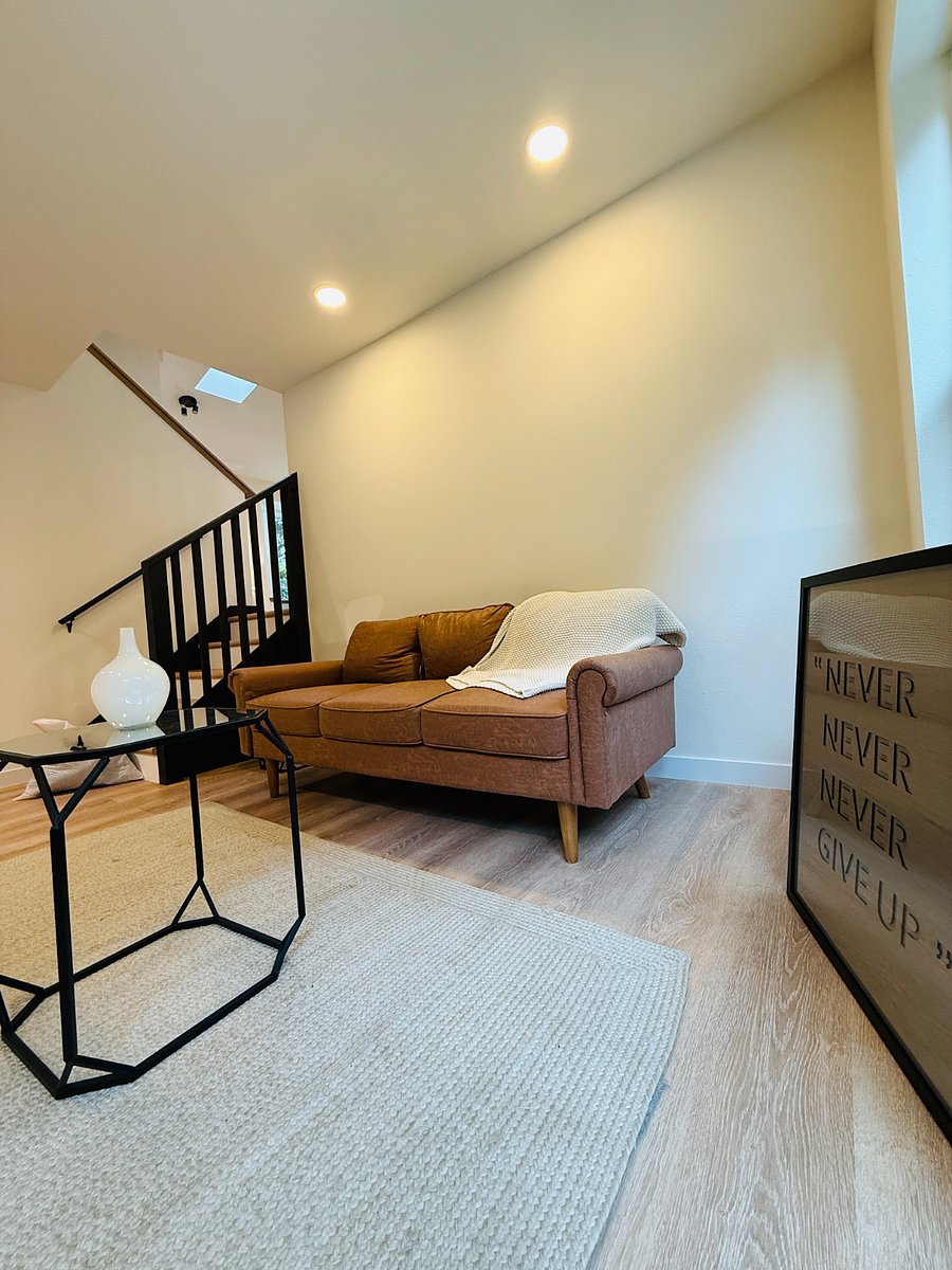 downstairs den, garage &backyard access