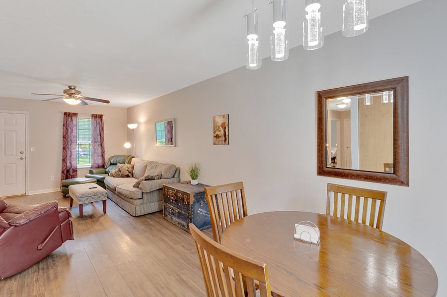 Dining to living room area