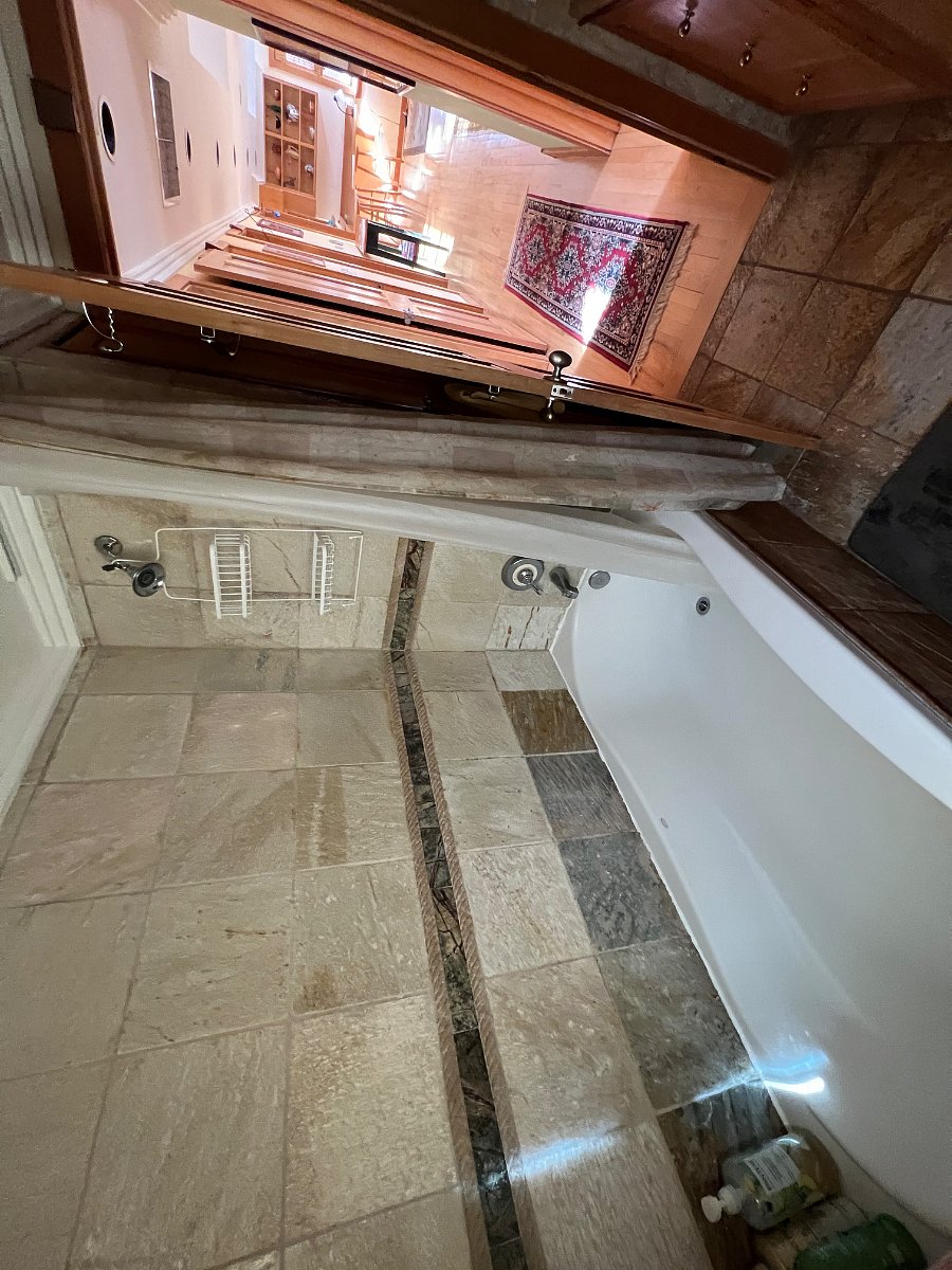 Looking out Bathroom...