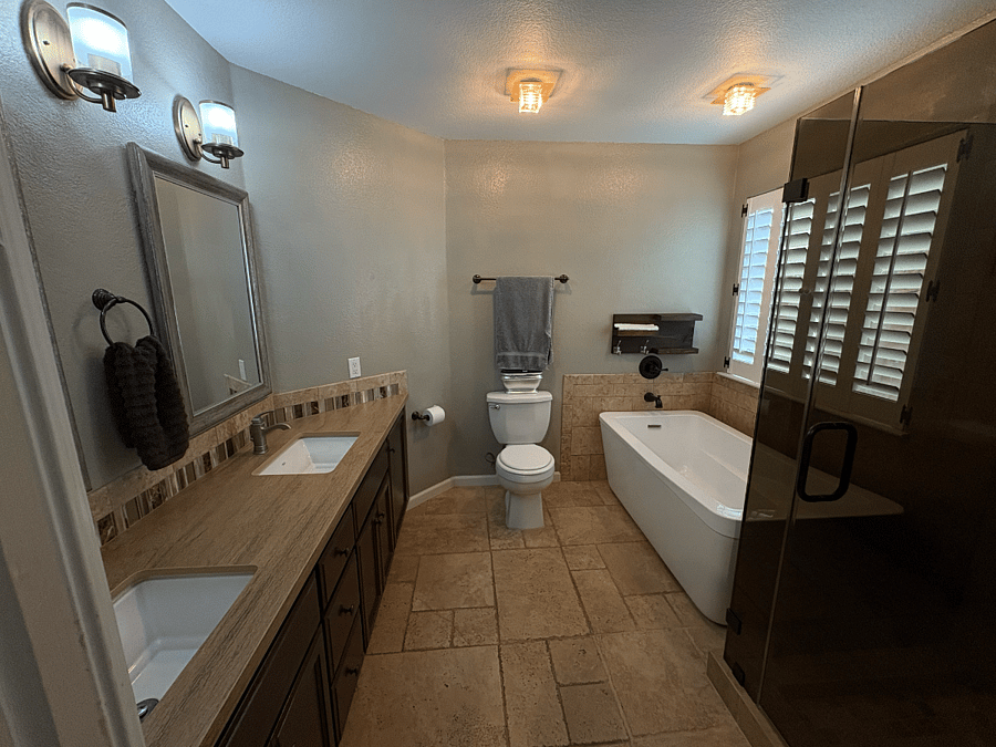 Primary tub and Shower