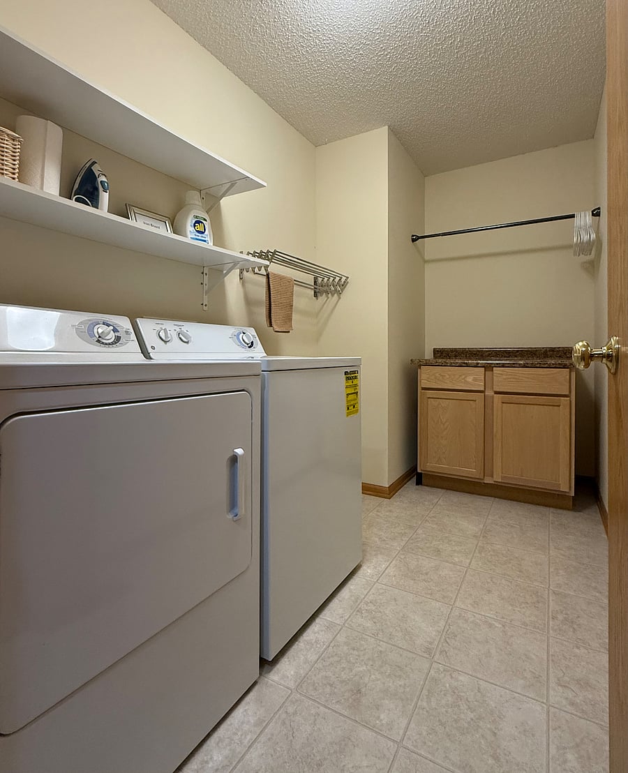 Laundry Room on Upper Level, same level as Bedrooms