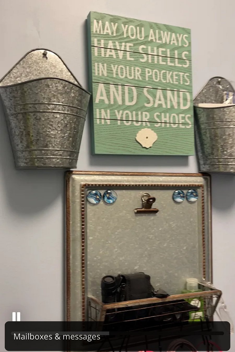 Mailboxes & message board