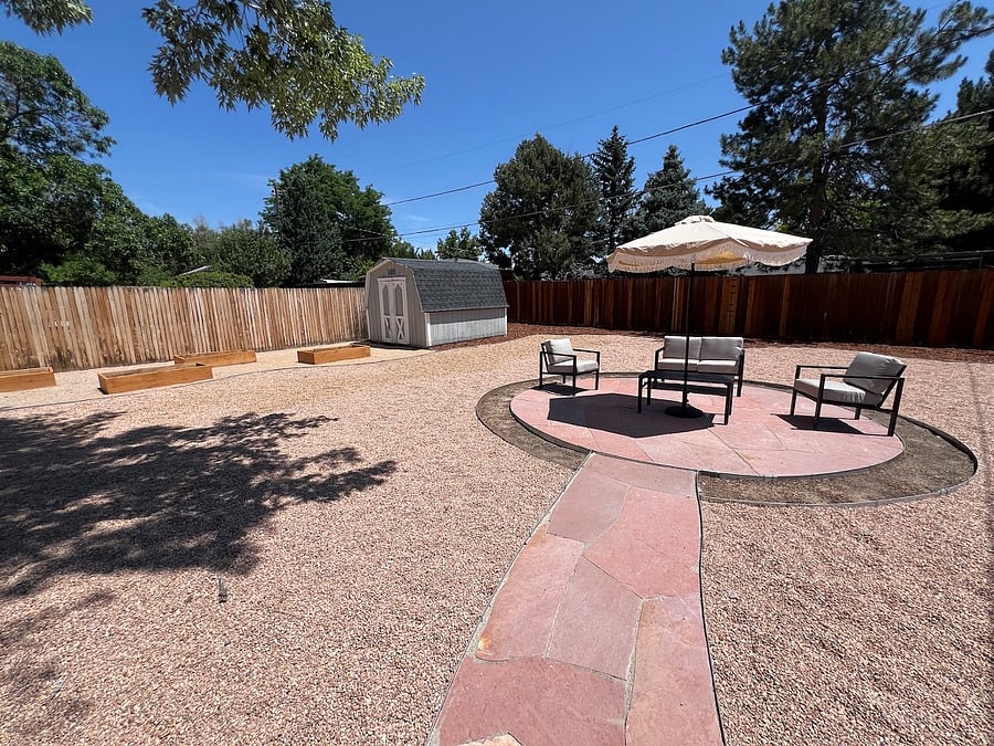 Backyard (summer months)