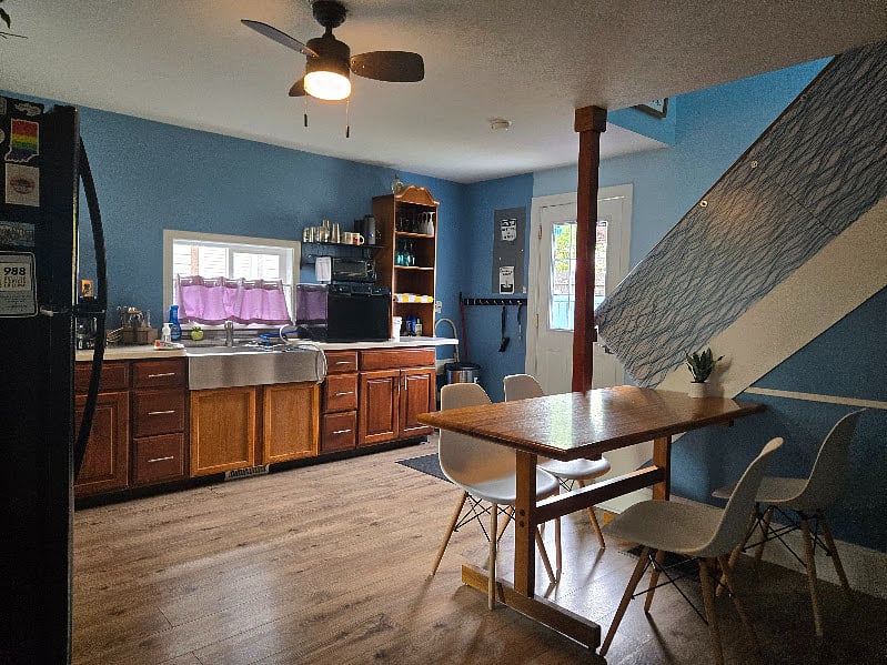 Kitchen as you enter from the hallway.