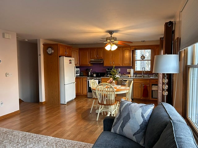Dining and kitchen area. 