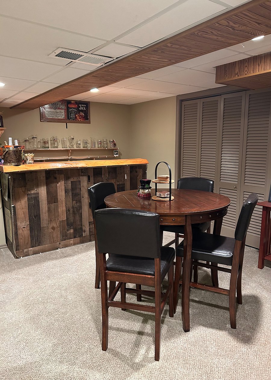 Downstairs bar and family room