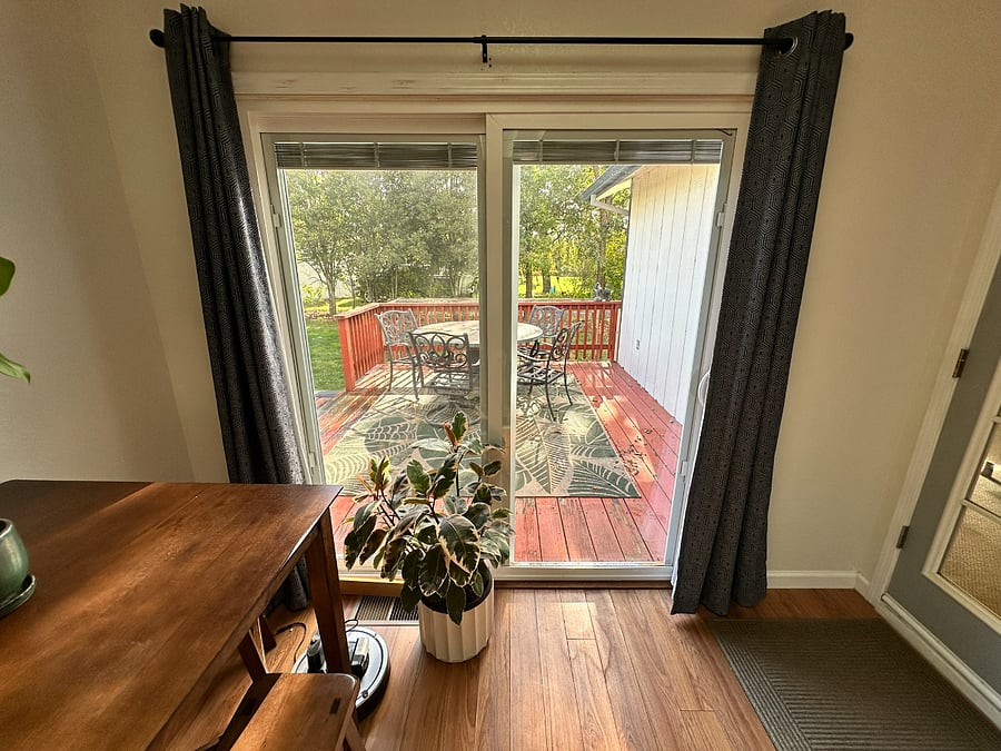 Sliding door to your own deck space for relaxing.
