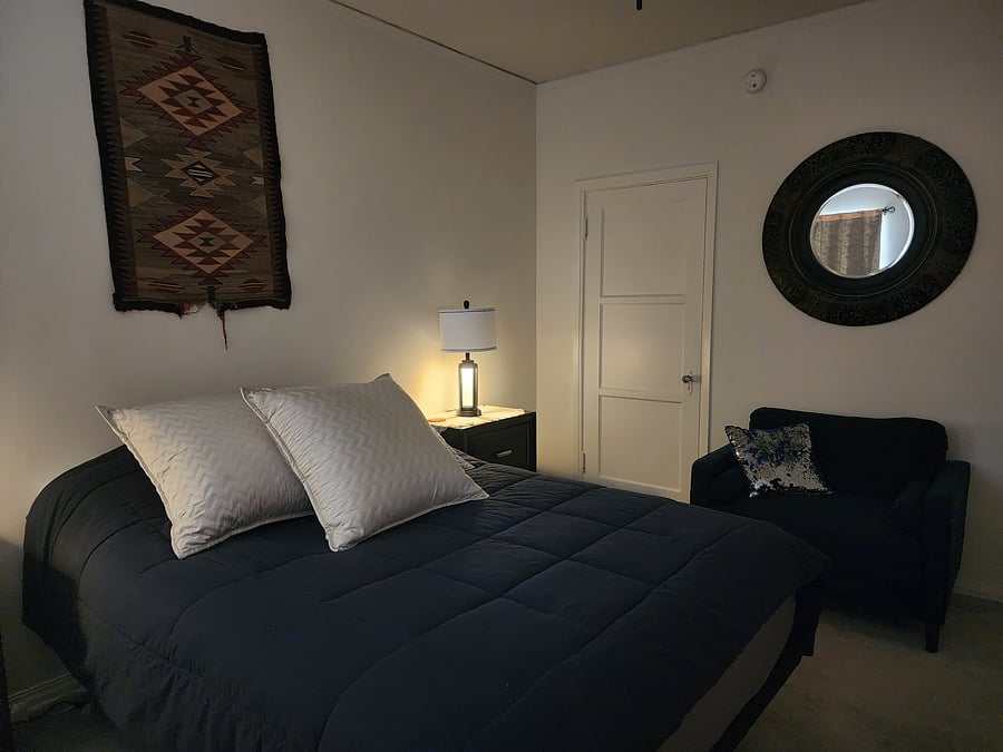 Bedroom has a lot of storage