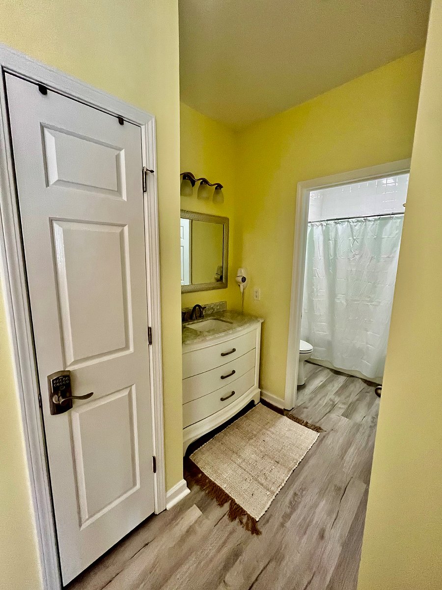 King bedroom with full bathroom. Laundry closet is also in the king bedroom.