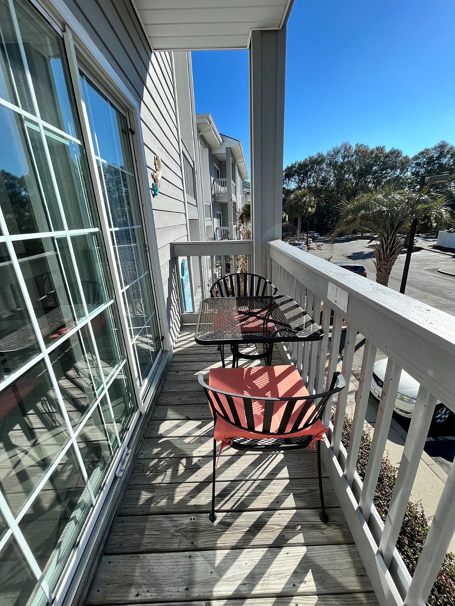 Condo balcony.