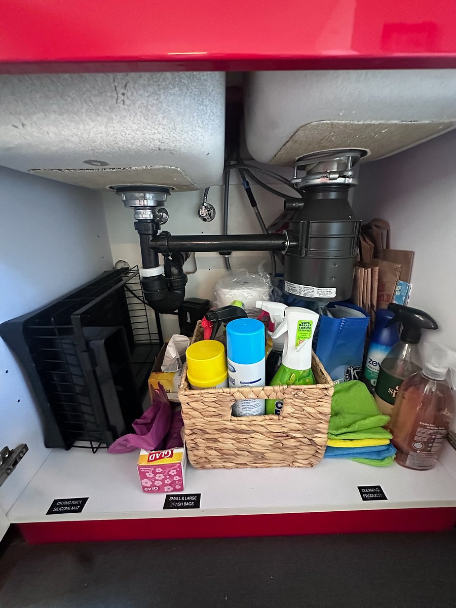 Cleaning products provided for house.