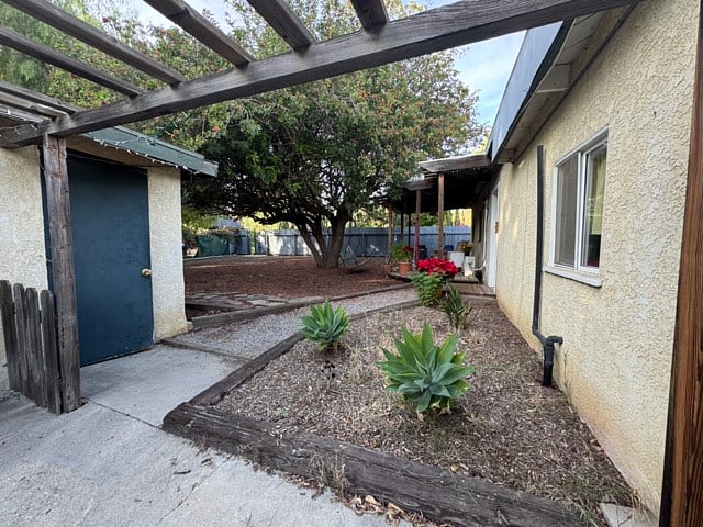 Garage entrance to washer/dryer on left
