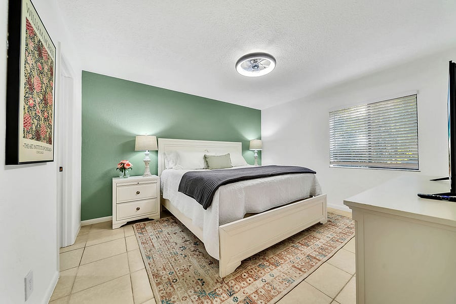 Primary bedroom with King bed and en suite bathroom