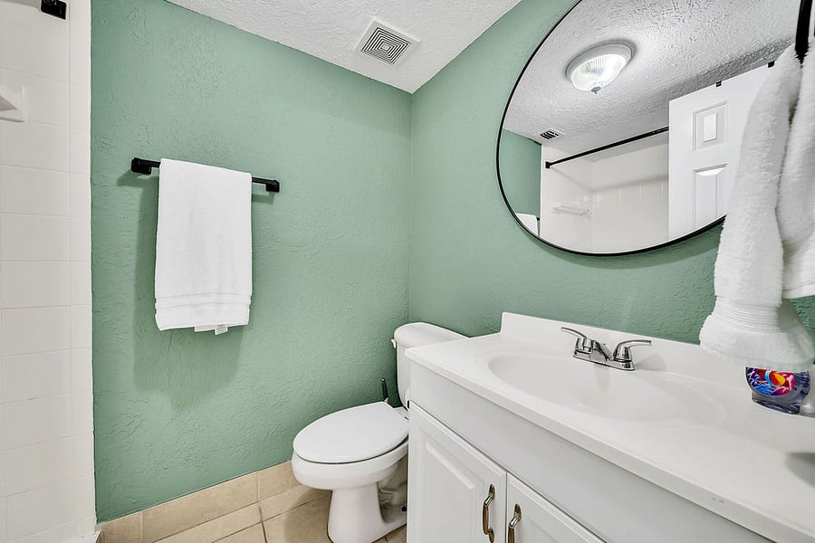 Primary bathroom attached to King bedroom