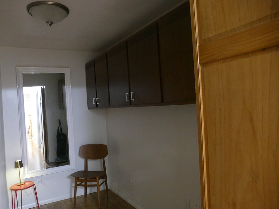 Extra Storage Cabinets at end of hallway