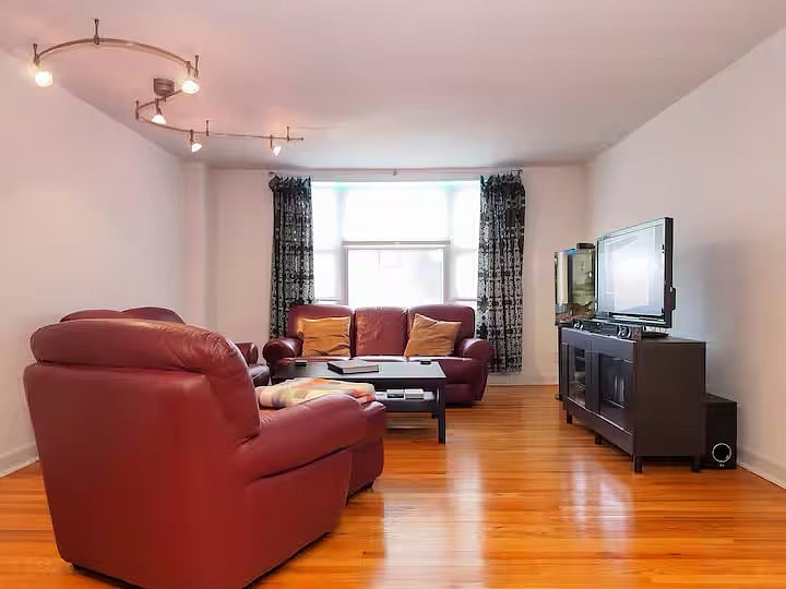 Bright, spacious living room.