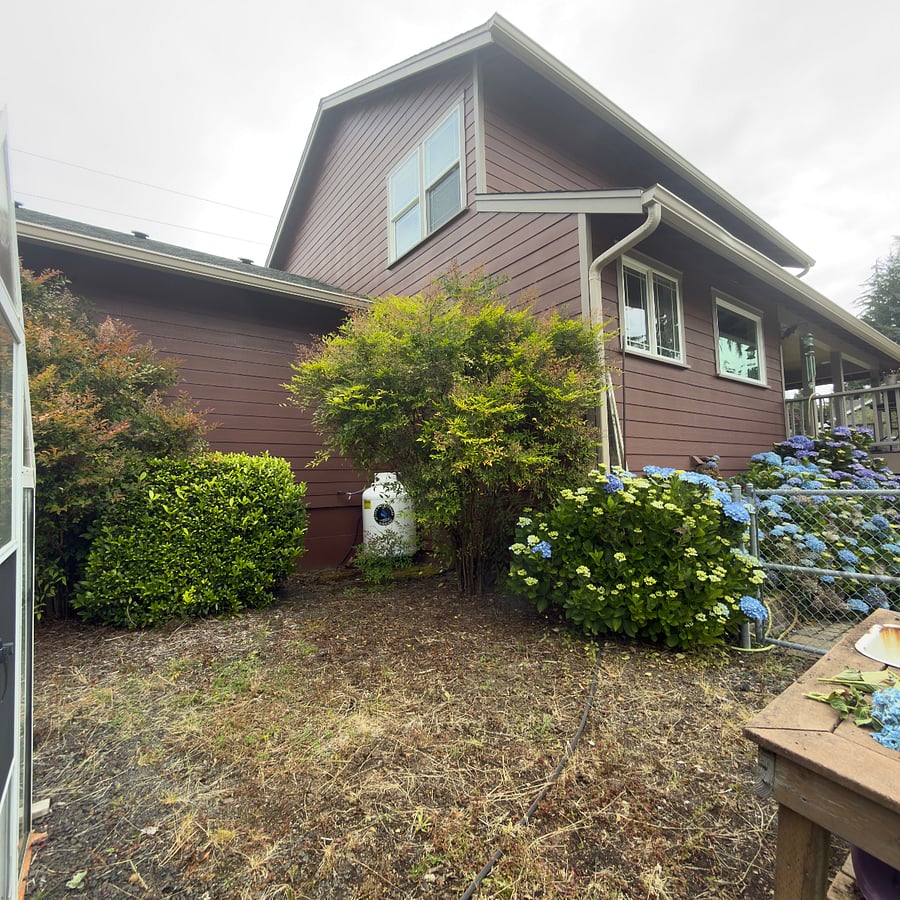 Back side of home