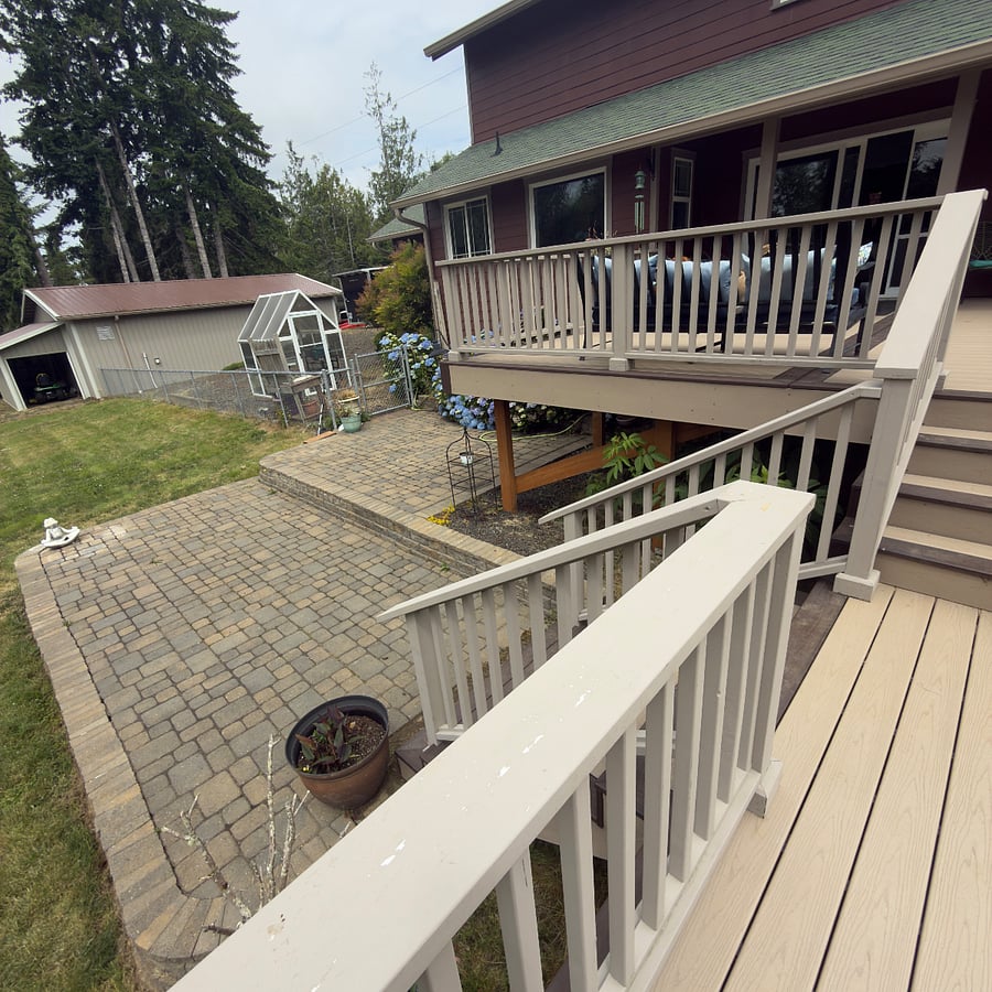 3rd level pavers from deck