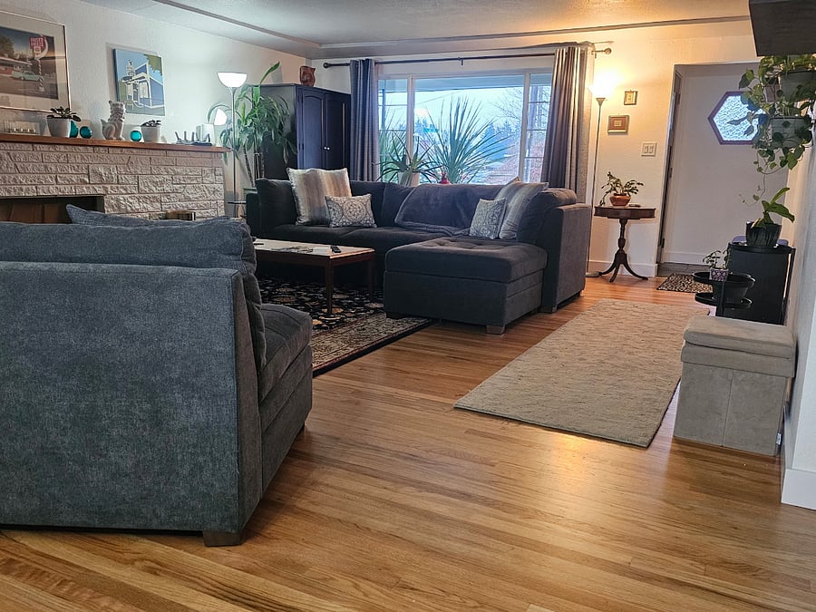 Living room only shared space when both bedrooms are being occupied. Otherwise, it'll be your space